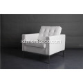 sofa knoll kulit putih satu kursi
